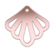 Statement charms shell Metallic Light Pink