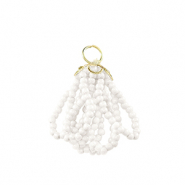 Top Faceted charms Gold-White
