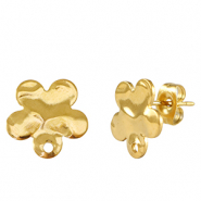 Stainless steel earrings flower Gold