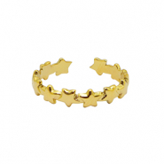 Stainless steel rings star Gold