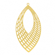 Stainless steel charms bohemian leaf Gold