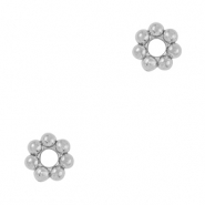 Stainless steel beads spacer Bali ring 4mm Silver