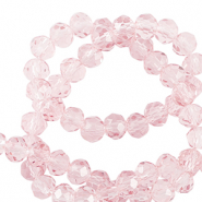 Top faceted beads 3x2mm disc Pale Pink
