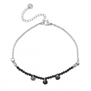 Stainless steel bracelets Silver-Black