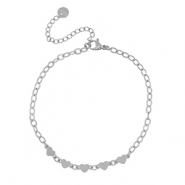 Stainless steel bracelets hearts Silver