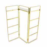 Jewellery display for earrings and necklaces Gold