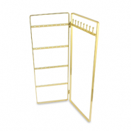 Jewellery display for earrings and necklaces Gold