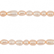 BQ Freshwater pearls rice 4-7x4-5mm Peach Rose