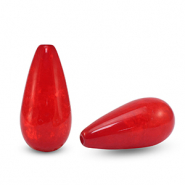 Polaris Elements drop shaped beads Polmo Berry Red