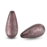 Polaris Elements drop shaped beads Polmo Lavender Frost