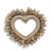 Top Faceted charms heart Multicolour - Champagne gold