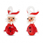 Glass charms Santa Red-White
