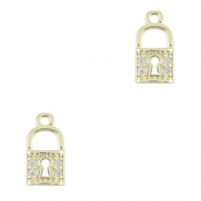 Brass TQ metal charms lock Gold