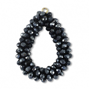 Top Faceted charms drop midnight Blue