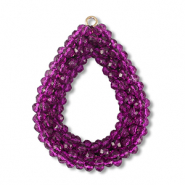 Top Faceted charms drop tillandsia purple