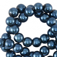 Glass pearls 8mm Dark blue