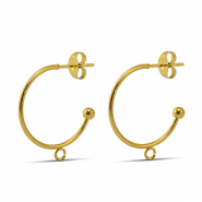 Stainless steel earrings 20mm Gold
