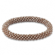 Top faceted bracelet mauve purple