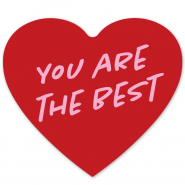 Jewellery cards Heart "you are the best" Red-Pink