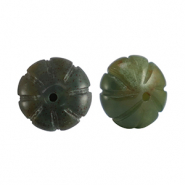 Natural stone beads agate flower Multicolour green orange