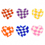 Polymer beads heart Multicolor