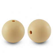 silicone beads 15mm Sand brown