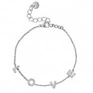 Stainless steel bracelets ''LOVE'' Silver