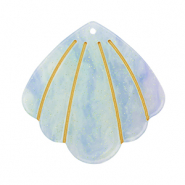 Resin pendants shell Blue