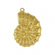 Stainless steel charms sea shell Gold