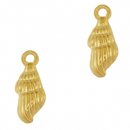 Stainless steel charms shell Gold
