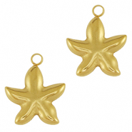Stainless steel charms starfish Gold