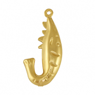 Stainless steel charms shrimp Gold