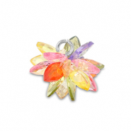 Cubic Zirconia charms flower Multicolor