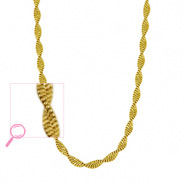 Stainless steel necklaces twisted Gold