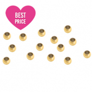 Stainless steel findings crimp bead 2mm Gold