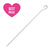 Stainless steel findings eyepins 35mm Silver