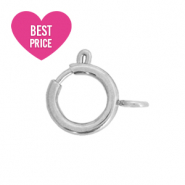 Stainless steel findings clasp 6x8mm Silver
