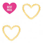 Stainless steel charms/connector heart Gold