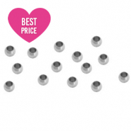 Stainless steel findings crimp bead 2.5mm Silver