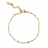 Stainless steel bracelets flower Gold