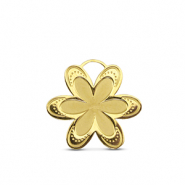 Stainless steel charms flower Gold