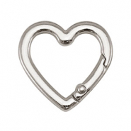 Jewellery findings key chain heart Silver