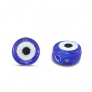 Acrylic letter beads Evil Eye Cobalt blue
