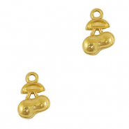 Stainless steel charms cherries Gold