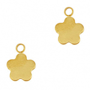 Stainless steel charms flower Gold
