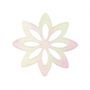 Resin pendants flower Multicolor Lilac-Green
