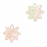 Resin pendants flower Light Pink