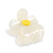 Hair accessories hair claw flower White