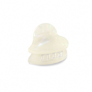 Hair accessories hair claw heart White