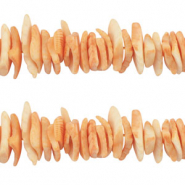 Shell beads chips Orange